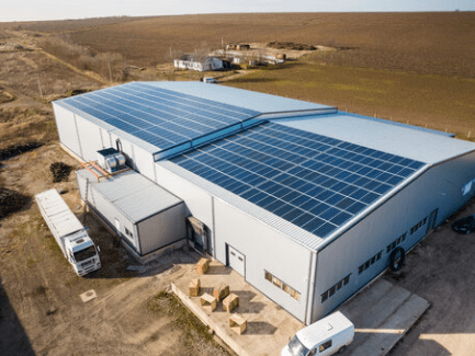 Solar panels for large commercial roofs